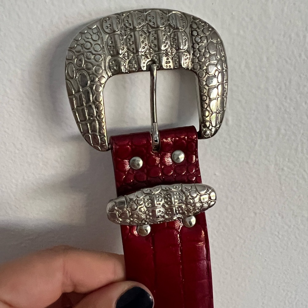 Vintage Red Limited Express leather belt